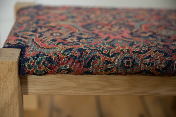 Swappable Top Vintage Persian Rug Stool