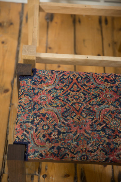 Swappable Top Vintage Persian Rug Stool