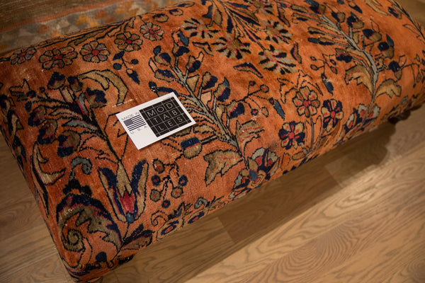Swappable Top Vintage Persian Rug Ottoman Coffee Table