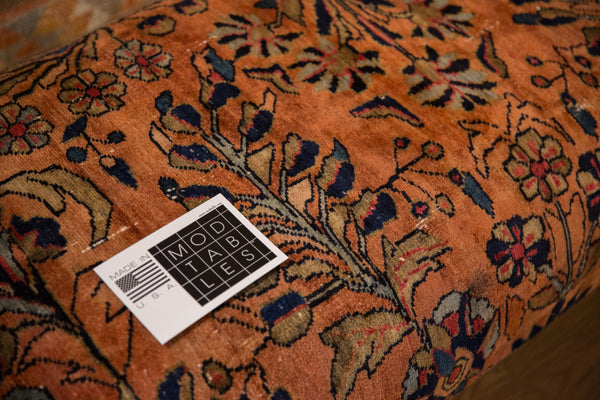 Swappable Top Vintage Persian Rug Ottoman Coffee Table
